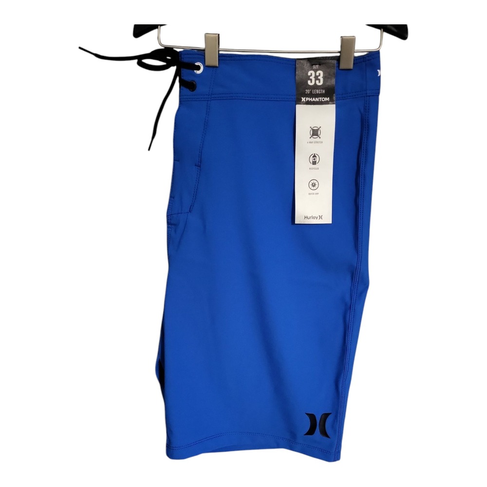 Hurley Men's One and Only Phantom Solid 20" Board Shorts – Signal Blue – Size 33 - Picture 5 of 16